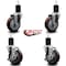 Service Caster 4'' Maroon Poly Wheel Swivel 1-3/4'' Expanding Stem Caster Set 2 Brakes, 4PK SCC-EX20S414-PPUB-MRN-2-TLB-2-134 - alternate 5